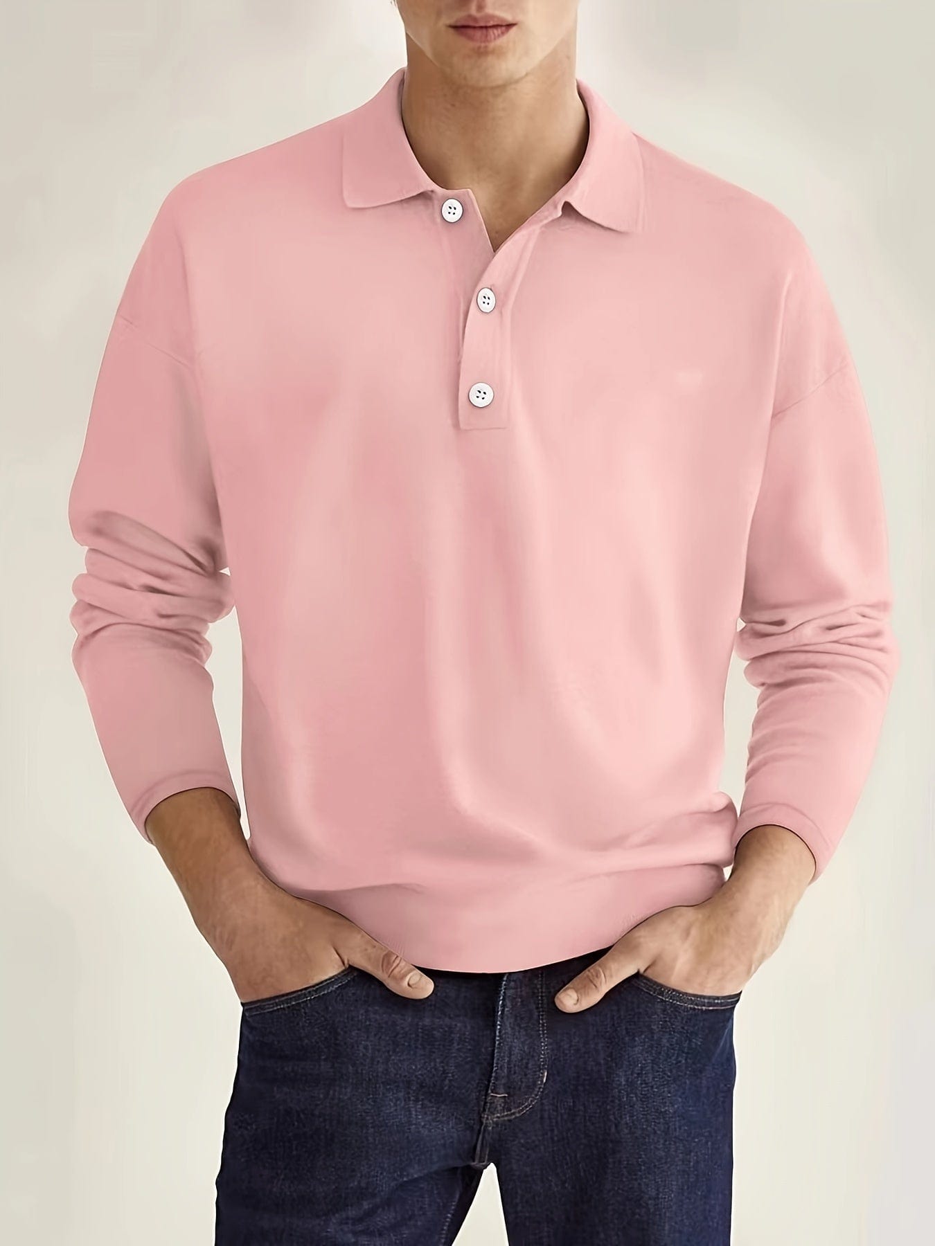 Men's long sleeve polo shirt - Jace