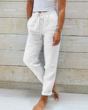 Stylish ladies' linen trousers - Leilani