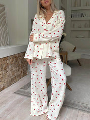 Cherry print pyjama set - Phoebe