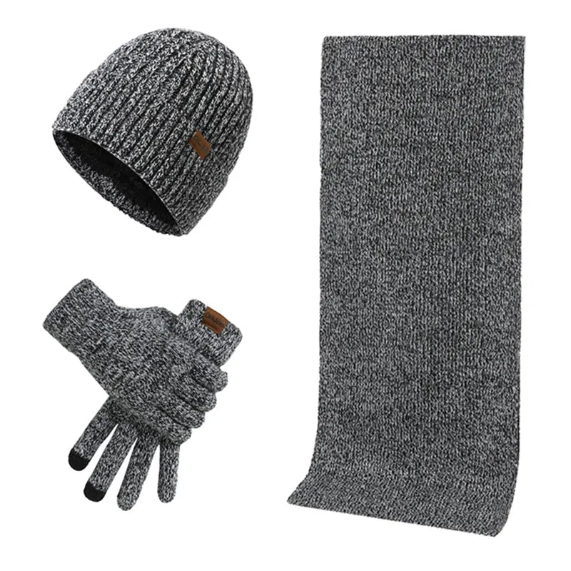 Hat, scarf and gloves winter set - Abraham