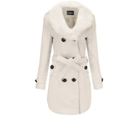 Winter fur collar wool coat - Elianna