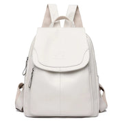 Anti-theft leather backpack - Juliette