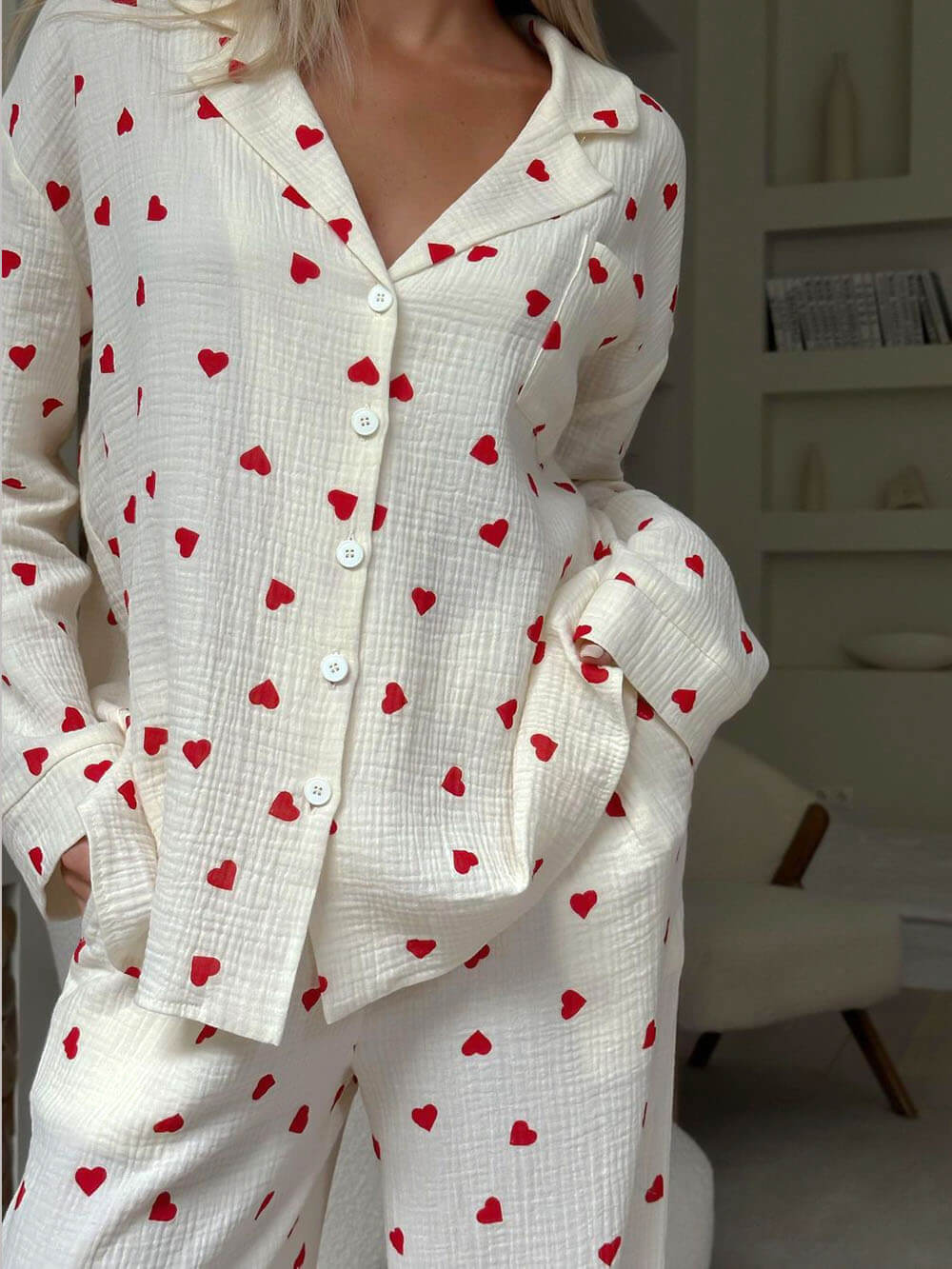 Cherry print pyjama set - Phoebe