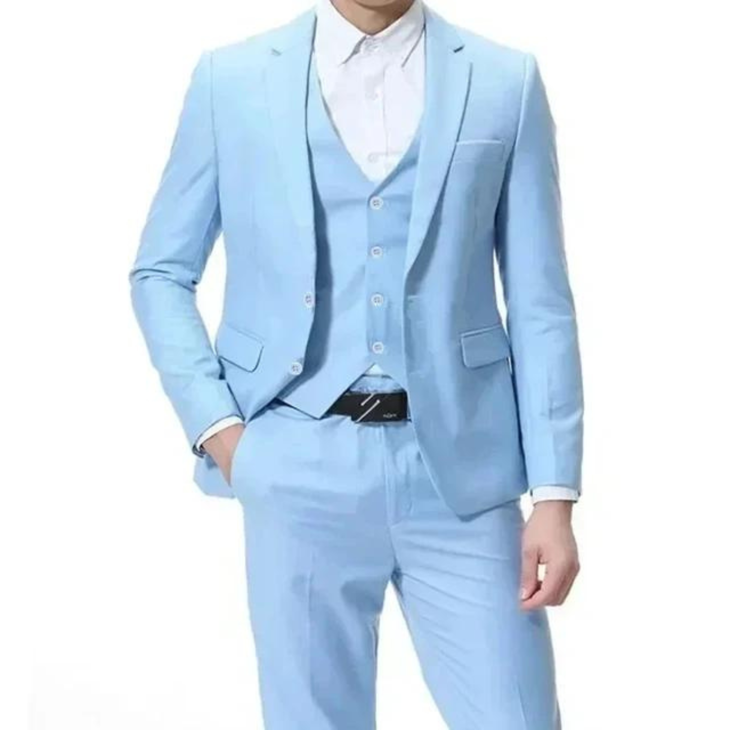 3-piece suit with single button fastening - Kevin