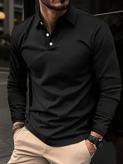 Men's long sleeve polo shirt - Jace