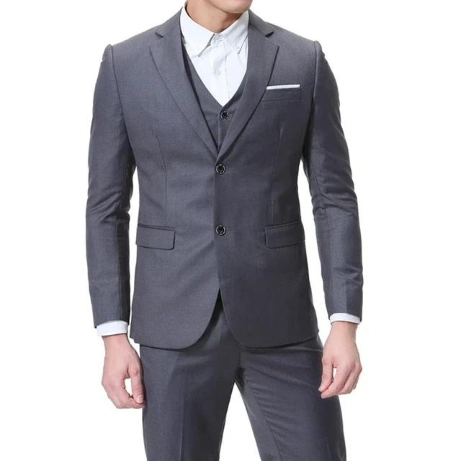 3-piece suit with single button fastening - Kevin