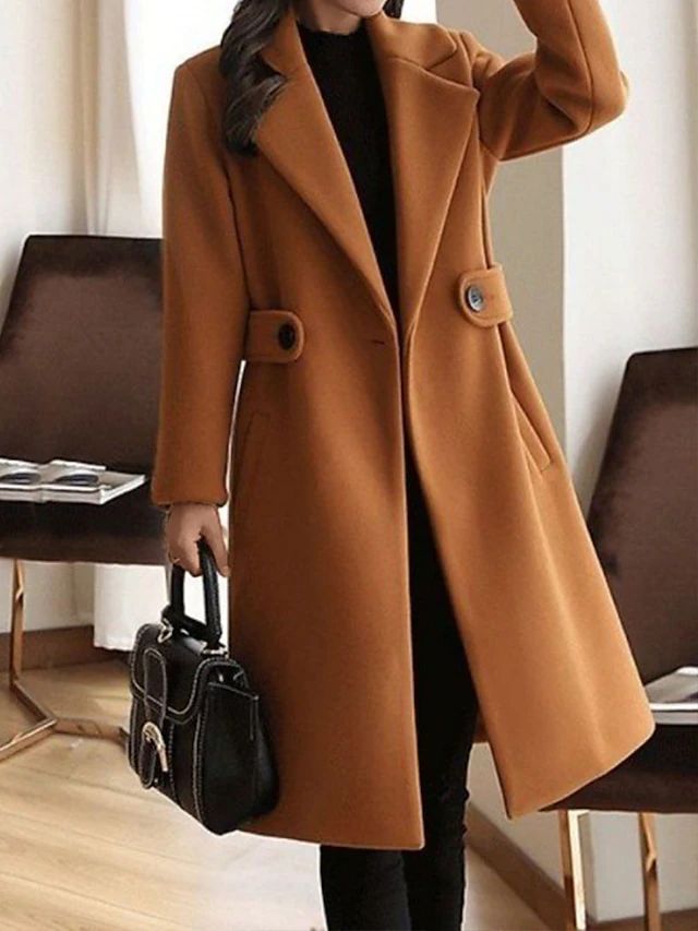 Wool winter coat with belt - Amara