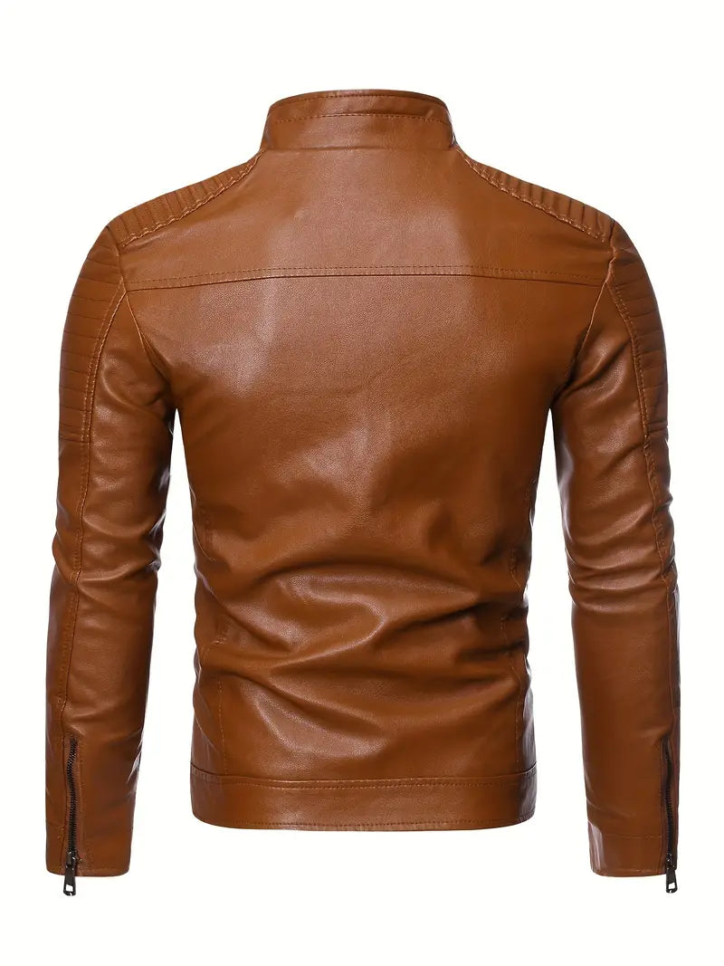 Men's leather biker jacket - Holden