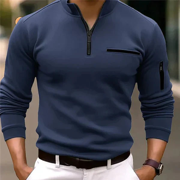 Men's classic quarter-zip pullover - Manuel