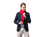 Scarf in red cashmere - Eric