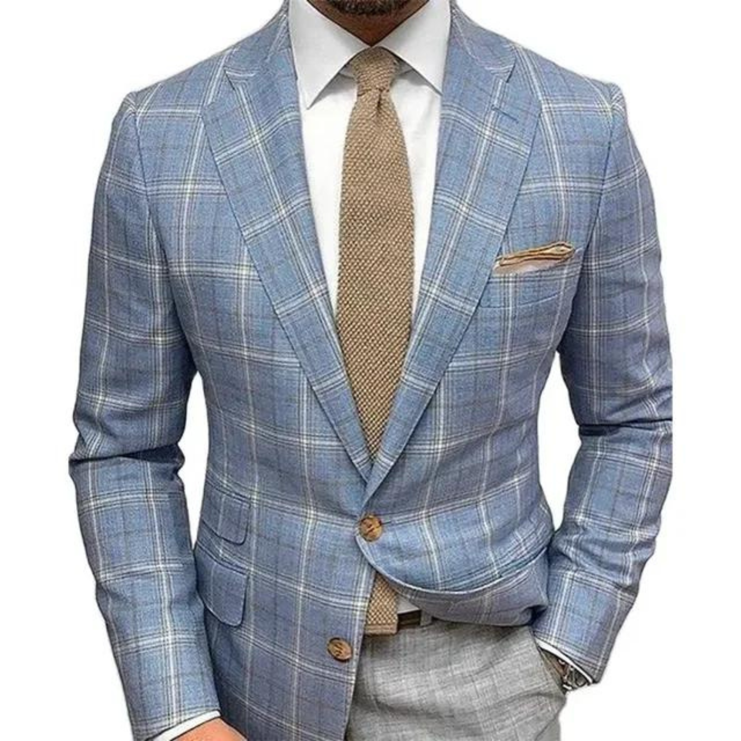 Striped lapel blazer for men - Ryder