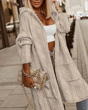 Long hooded cardigan - Keira