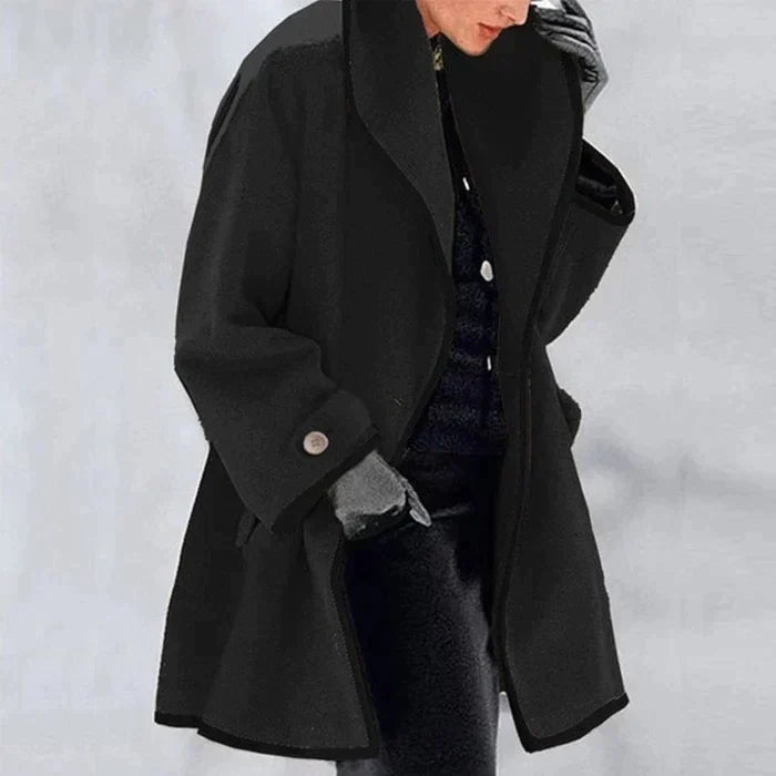 Wool coat with wide collar - Malani