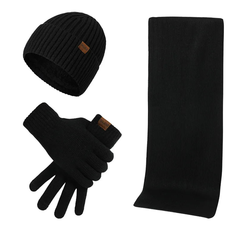 Hat, scarf and gloves winter set - Abraham