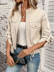 Stylish jacket with flap pockets - Viviana