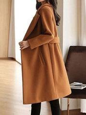 Wool winter coat with belt - Amara