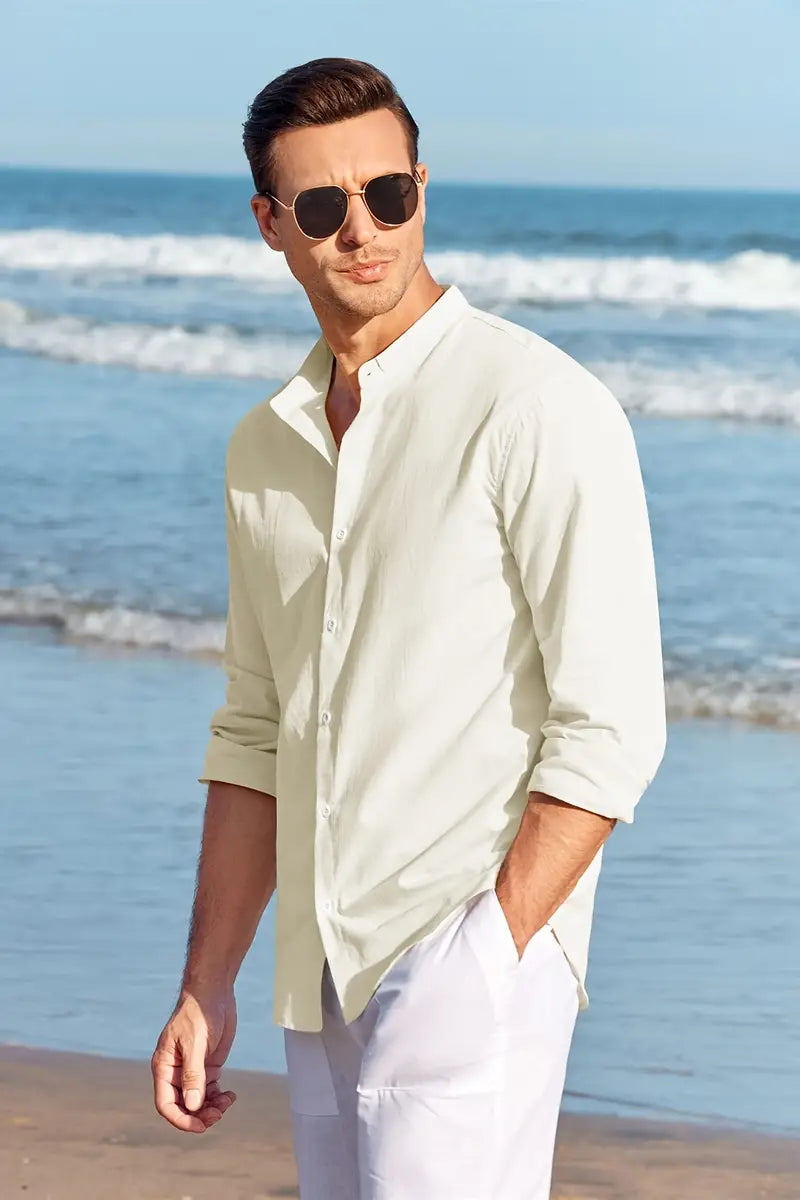 Elegant linen shirt for men - Zander