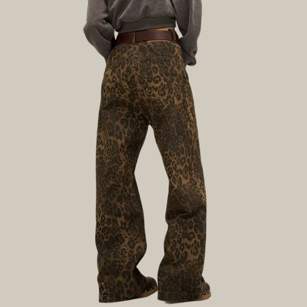 Jeans with leopard print - Aliyah