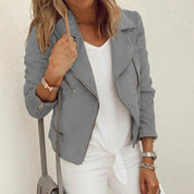 Reversible blazer style leather jacket - Maria