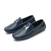 Orthopedic leather loafer in crocodile style - Atticus