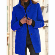 Standing collar vintage wool coat - Vanessa