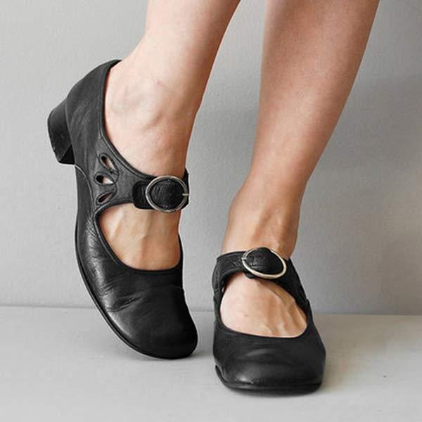 Orthopaedic vintage round tip shoes - Aaliyah