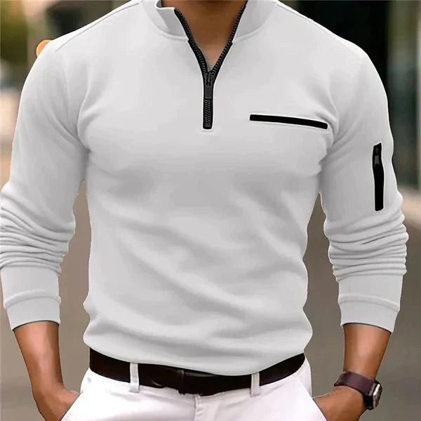 Men's classic quarter-zip pullover - Manuel