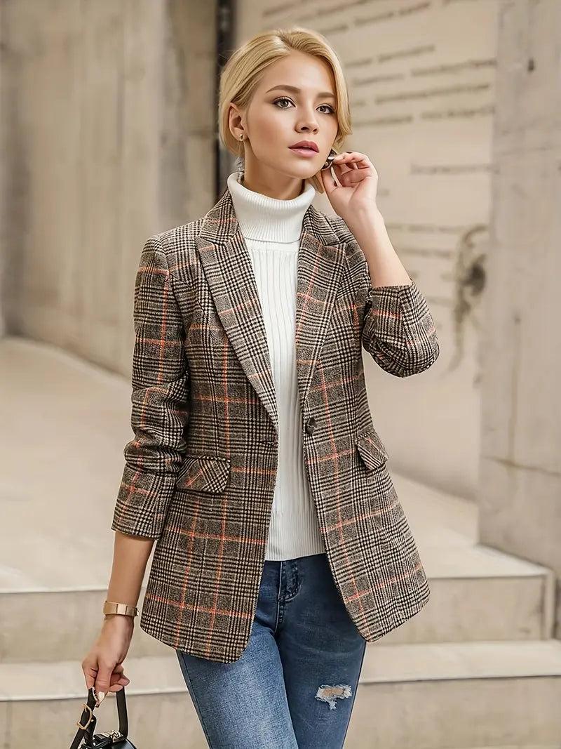 Casual blazer with lapels - Leah