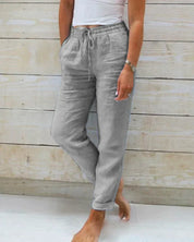 Stylish ladies' linen trousers - Leilani