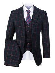 Men's retro checked single-breasted suit - Rhett