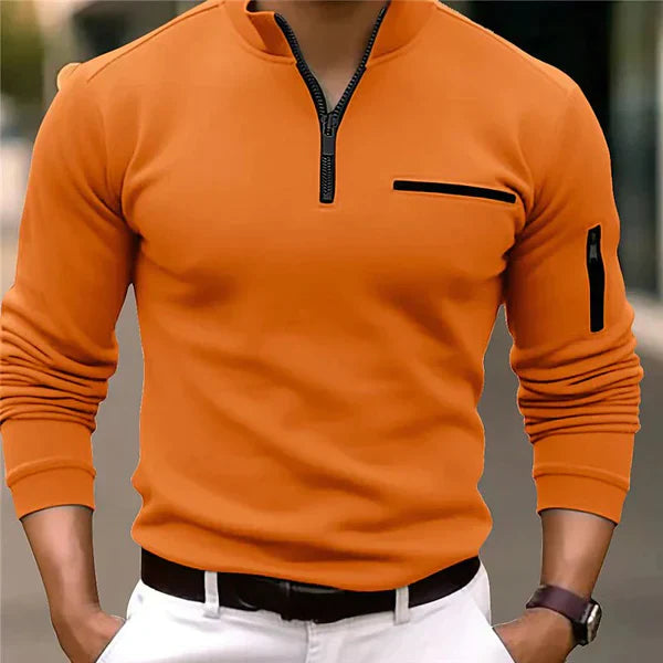 Men's classic quarter-zip pullover - Manuel