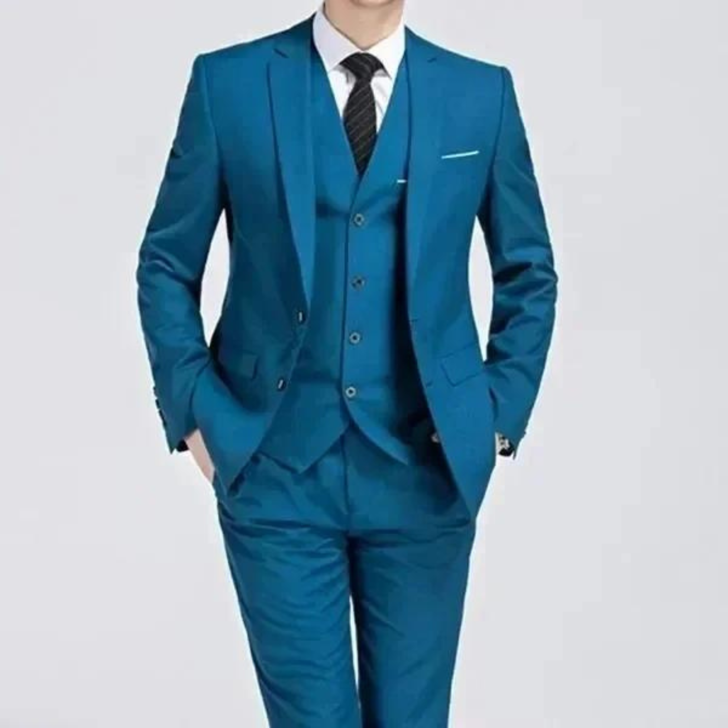 3-piece suit with single button fastening - Kevin