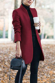 Elegant coat with stand-up collar - Oakleigh