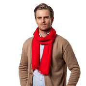 Scarf in red cashmere - Eric