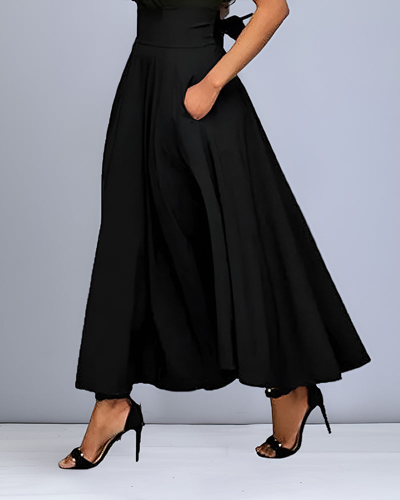 Elegant skirt with belt and bow - Monroe