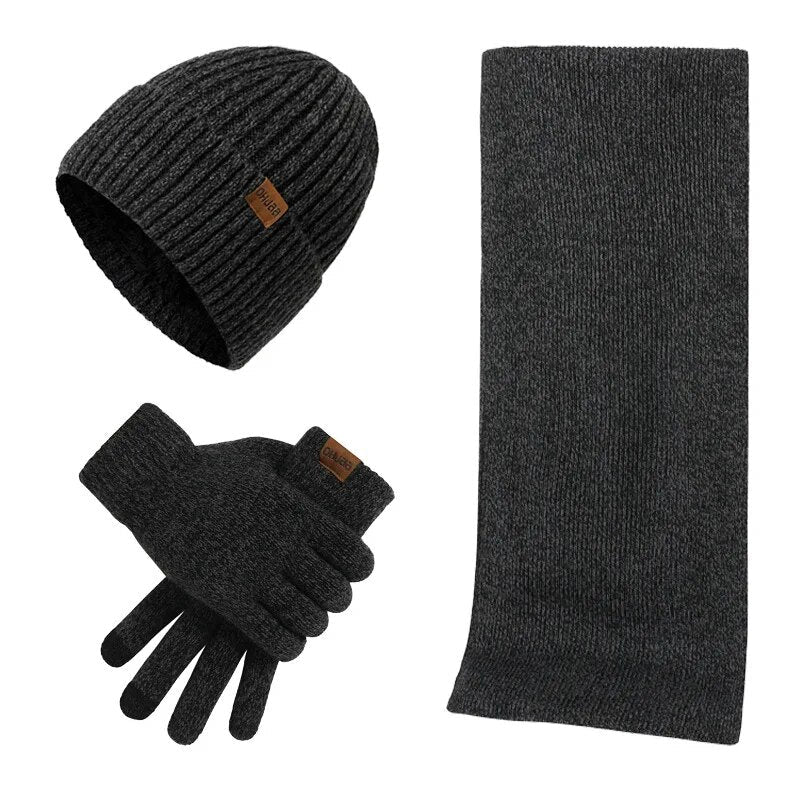 Hat, scarf and gloves winter set - Abraham