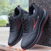 Sporty style leather waterproof trainers - Angelo