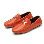 Orthopedic leather loafer in crocodile style - Atticus