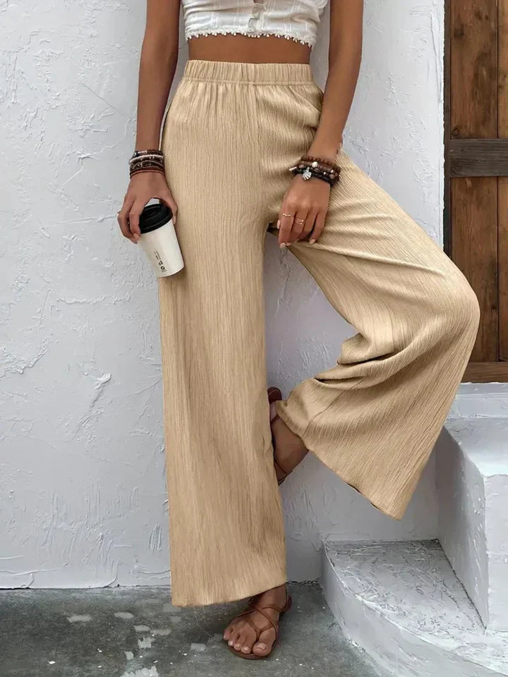 Wide high waisted trousers - Leila