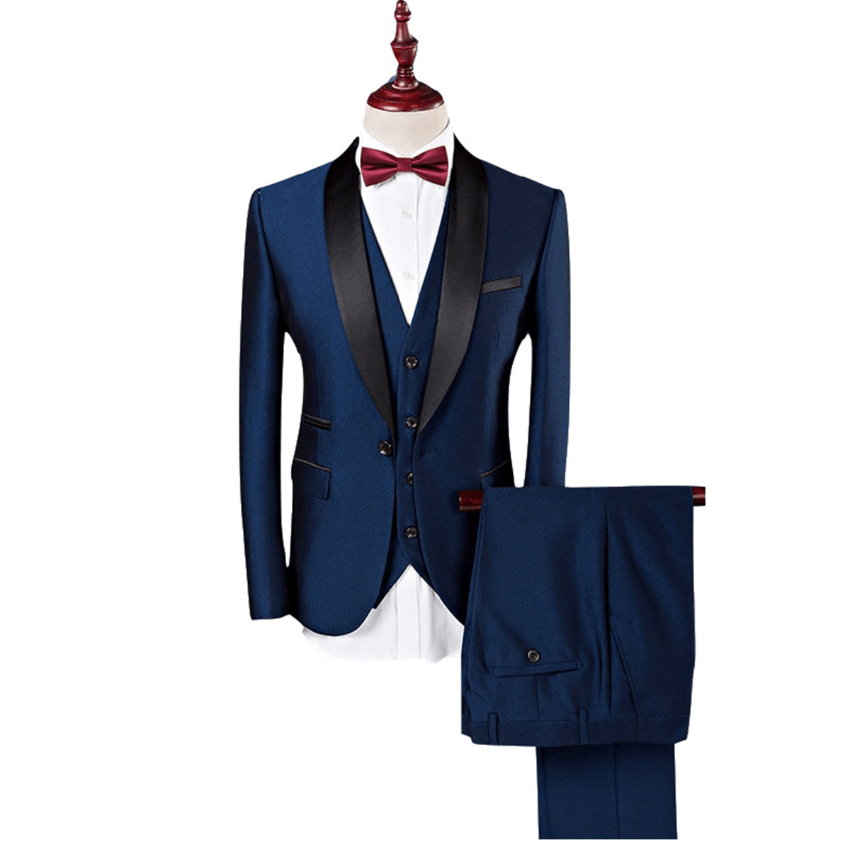 Men's tailored 3-piece wedding suit - Zachary