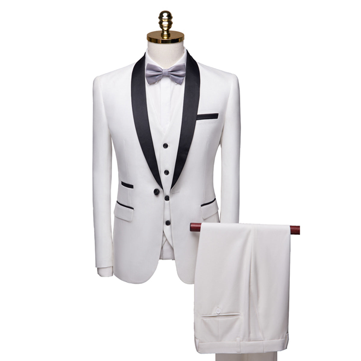 Men's tailored 3-piece wedding suit - Zachary