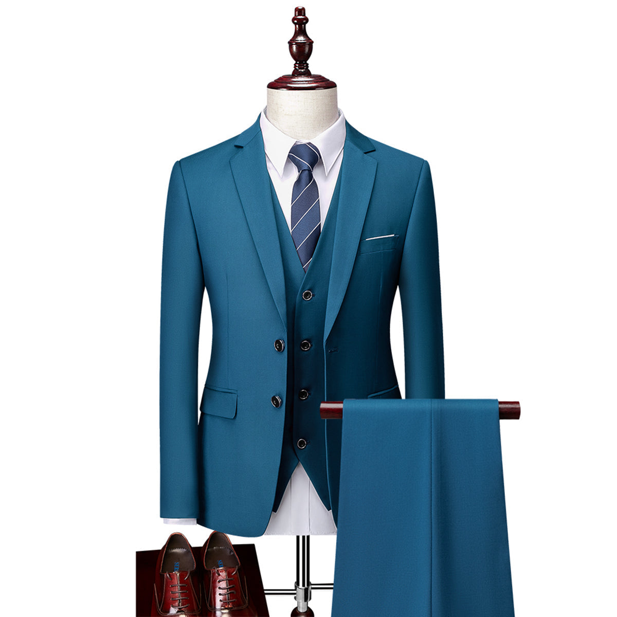 Men's tailored 3-piece wedding suit - Caden