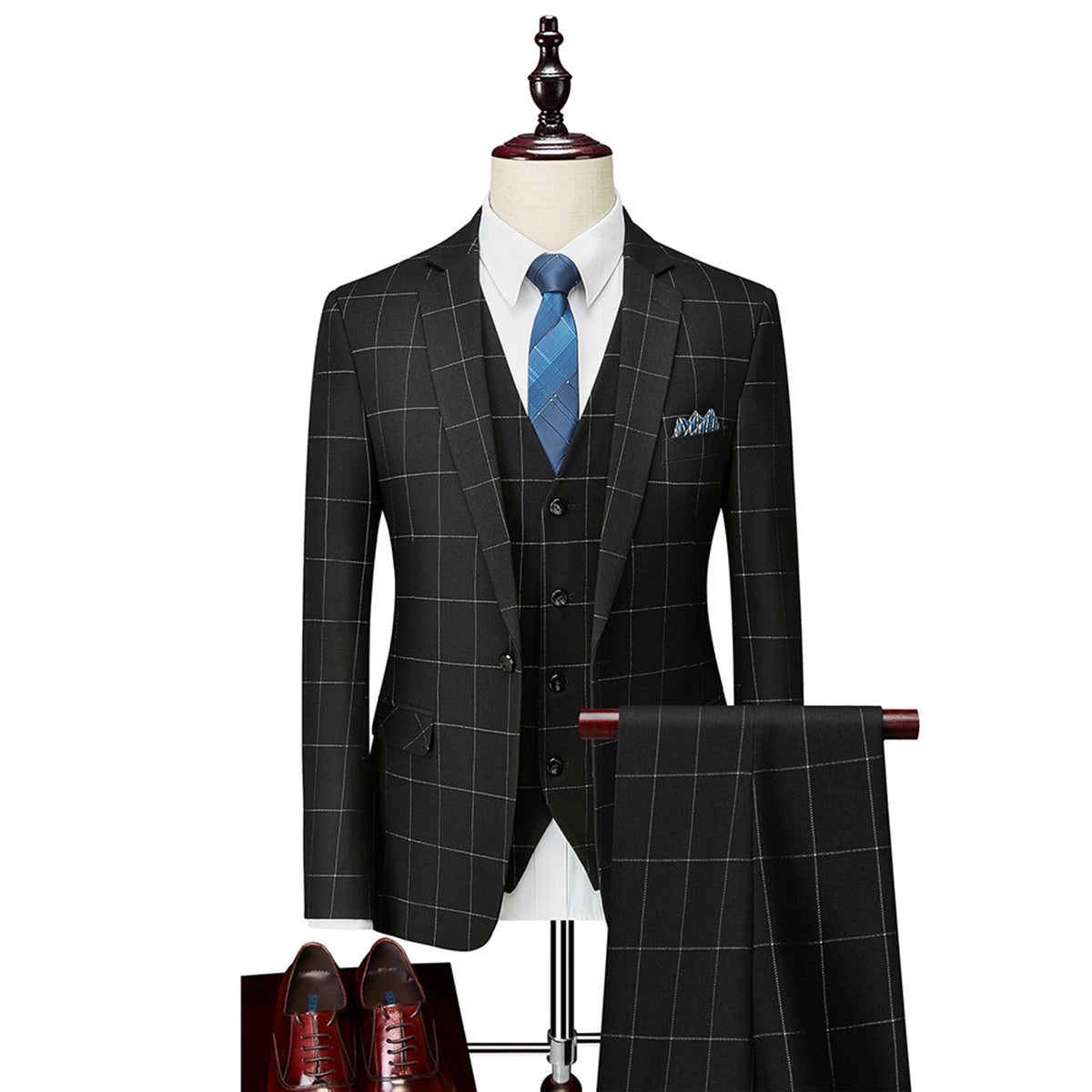 Men's tailored 3-Piece wedding suit - Alex