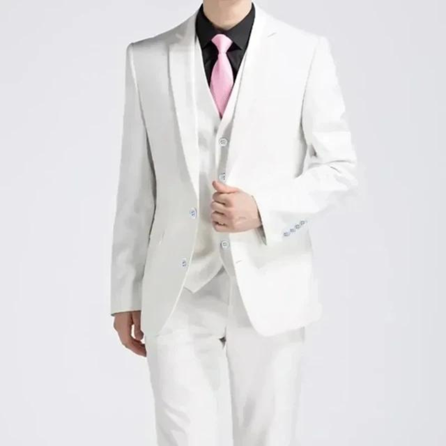 3-piece suit with single button fastening - Kevin