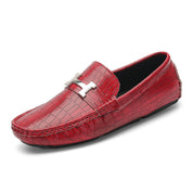 Orthopedic leather loafer in crocodile style - Atticus