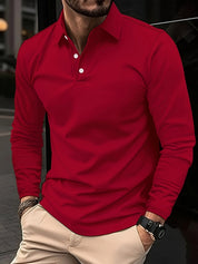 Men's long sleeve polo shirt - Jace