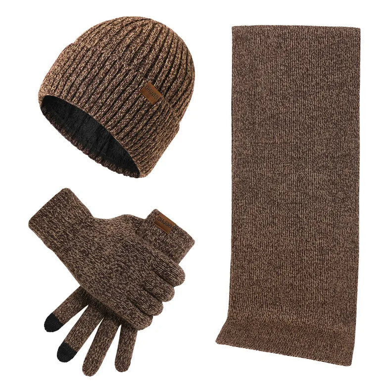 Hat, scarf and gloves winter set - Abraham