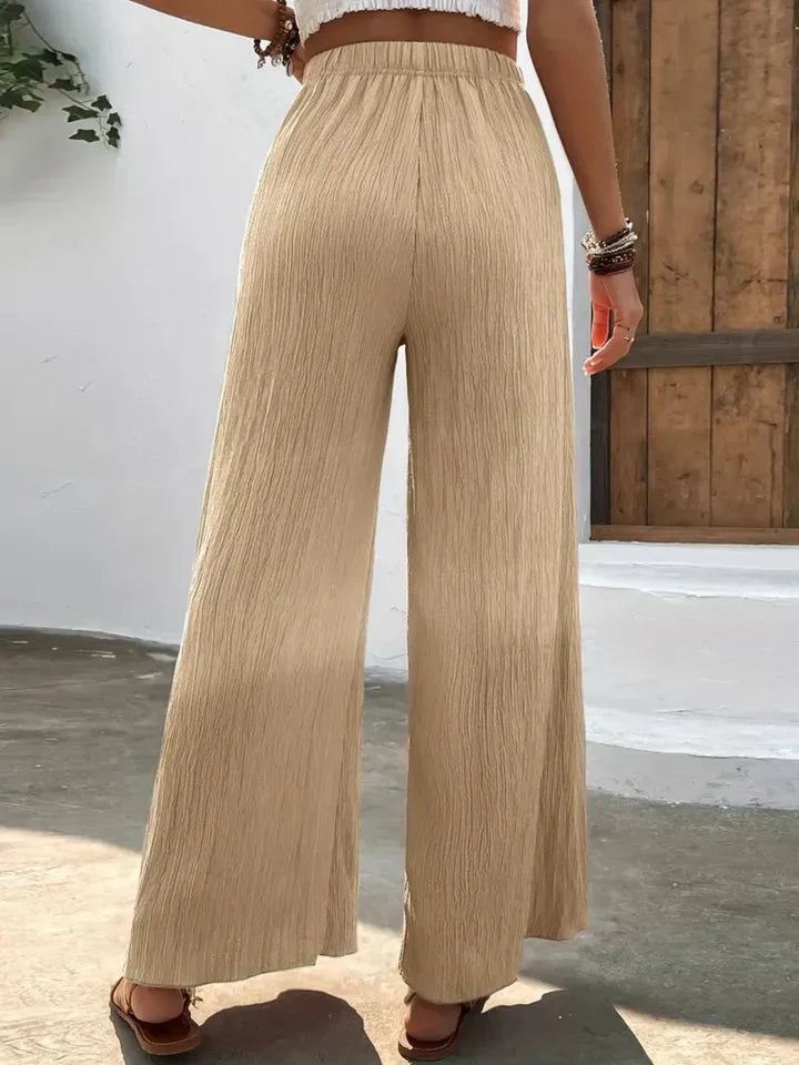 Wide high waisted trousers - Leila