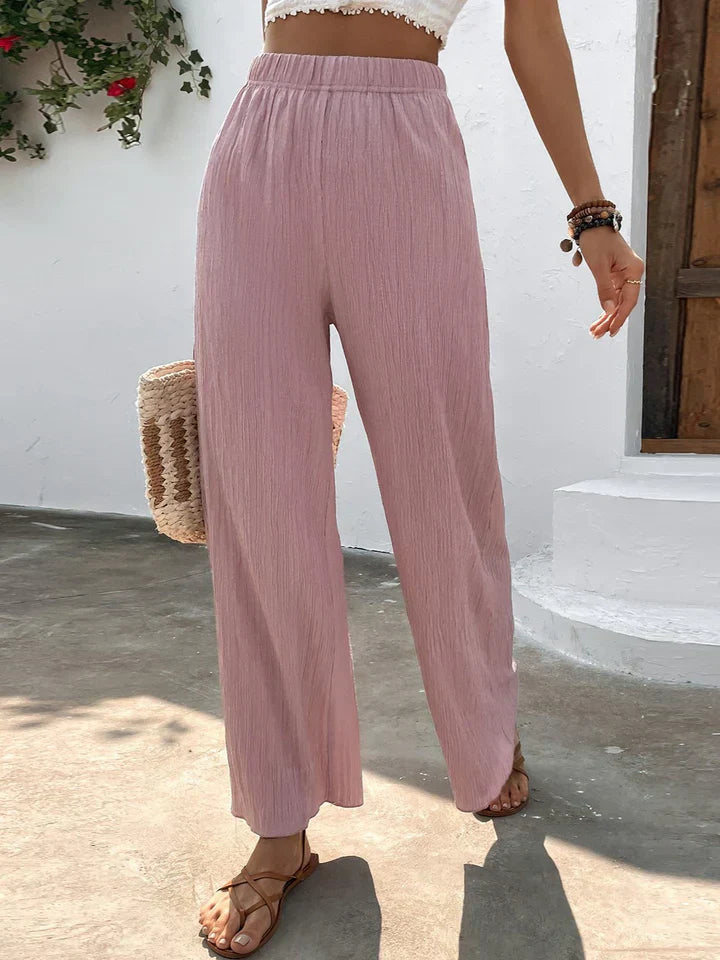 Wide high waisted trousers - Leila