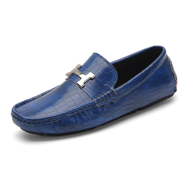 Orthopedic leather loafer in crocodile style - Atticus